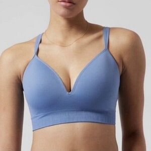 ATHLETA light blue adjustable straps padded athletic sports bra S